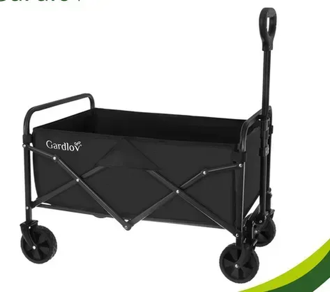 Складний садовий візок Gardlov 23084, вантажопідйомність 100 кг об'єм 90 л сталевий каркас X63764A фото