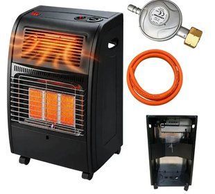Газово-электрический обогреватель Ekspand 4200W 1500W, керамический турбовентилятор шланг редуктор пьезорозжиг пропан-бутан 220 В APG0242 фото