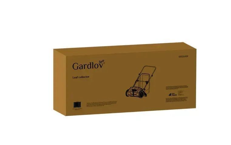 Ручной сборщик листьев и травы Gardlov, мешок 100 л регулировка щетки 0-40 мм колеса 25 см механический подметатель газона 6.5 кг ALV45367 фото